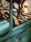 Self Portrait in Green Bugatti by Tamara de Lempicka